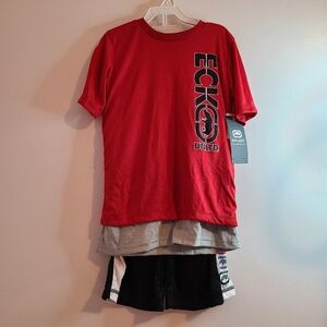 ECKO Kids 3pc Shorts Set Size M (5/6) 2 Shirts & Shorts